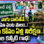 వికారాబాద్ చిగురల్లపల్లి వాగు దాటుతున్న రైతులు
